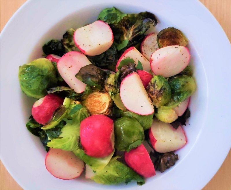 Roasted Radishes and Brussels Sprouts