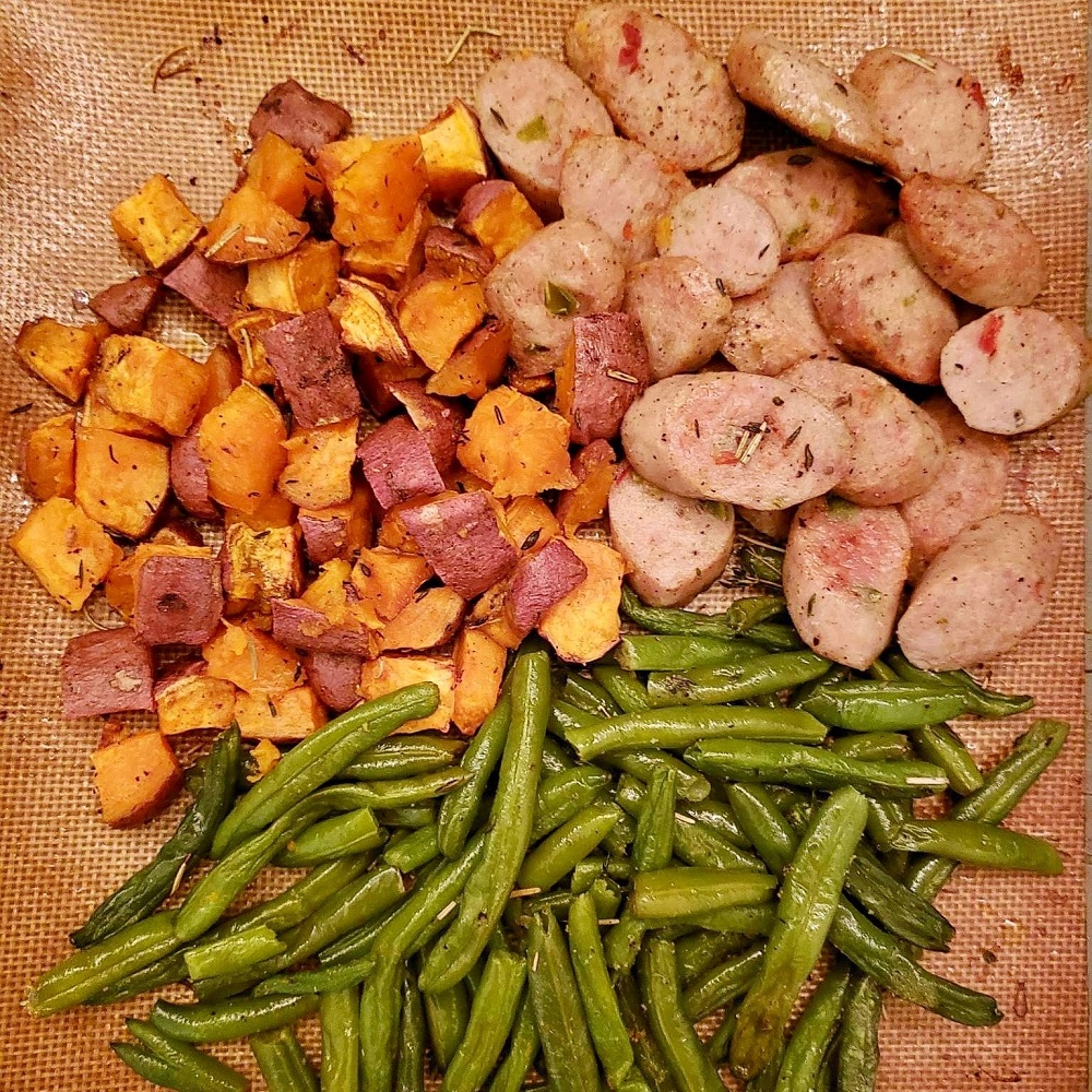 Easy Sheet Pan Chicken Sausage and Veggies