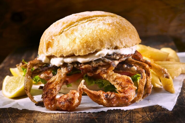 Air Fried Soft Shell Crab Sandwich | The Leaf