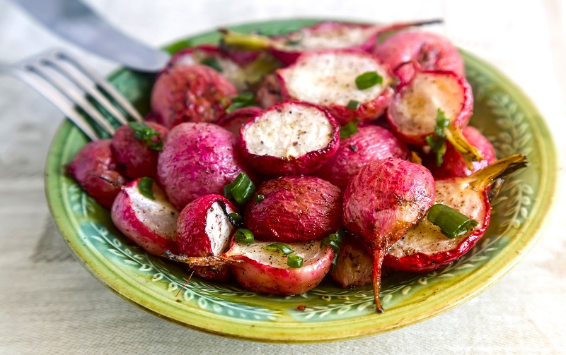 cooked radishes