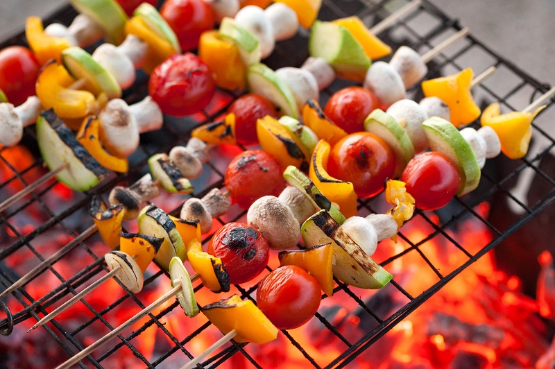Grilled Vegetable Skewers are a classic healthy veggie side dish that's perfect for cookouts