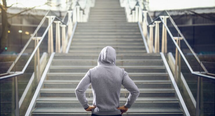 man about to exercise endurance and strength