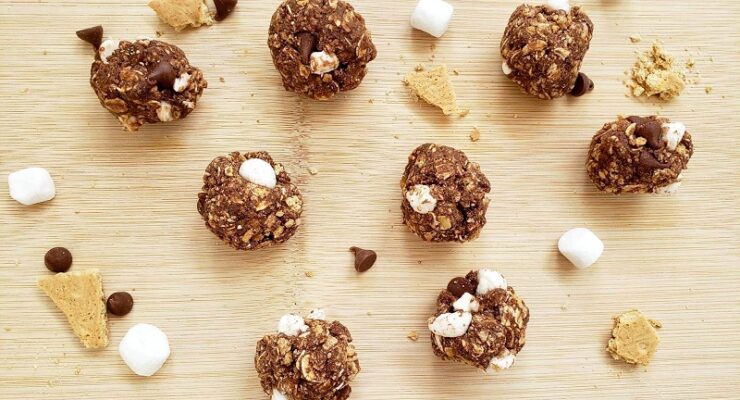 S'mores Cookie Dough Protein Balls