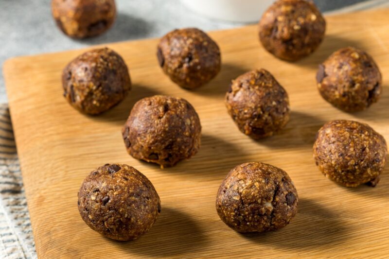 chocolate cookie dough protein balls