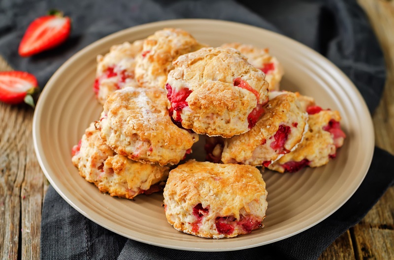 strawberry biscuits