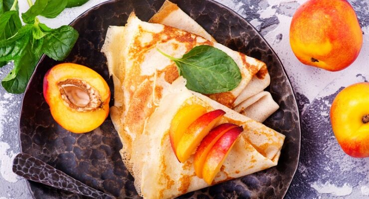 Peaches and Cream Crepes