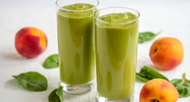 peachy green ginger smoothie