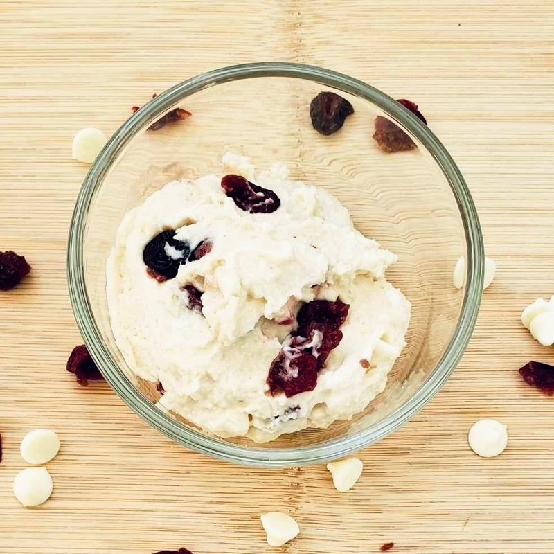 White Chocolate Cranberry Cottage Cheese Cookie Dough