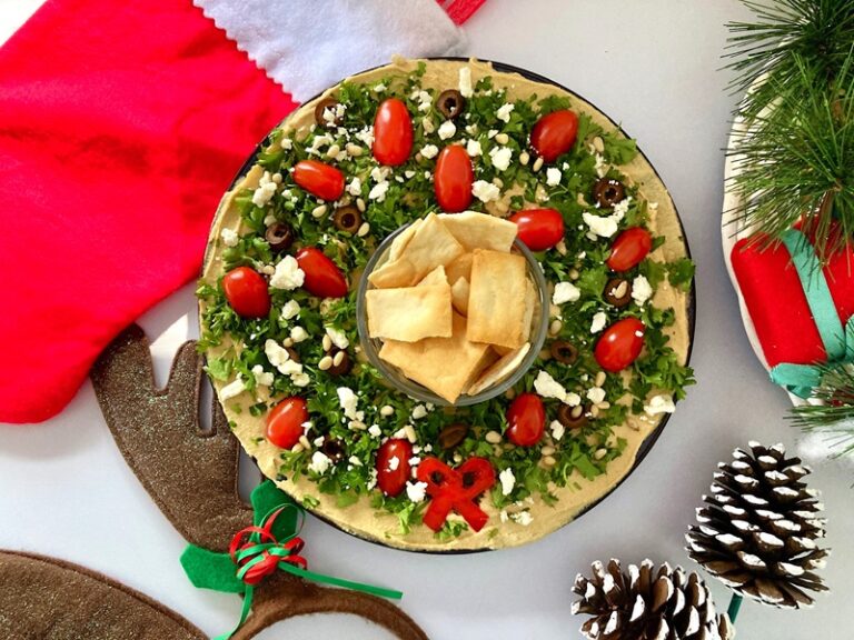 Christmas Hummus Wreath The Leaf