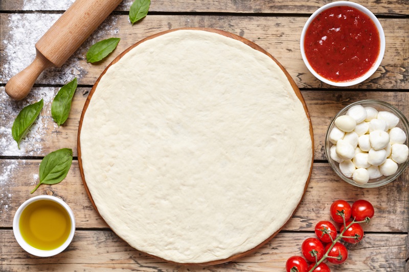 homemade 2-ingredient pizza dough