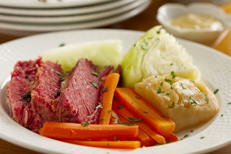 Corned Beef Dinner with vegetables