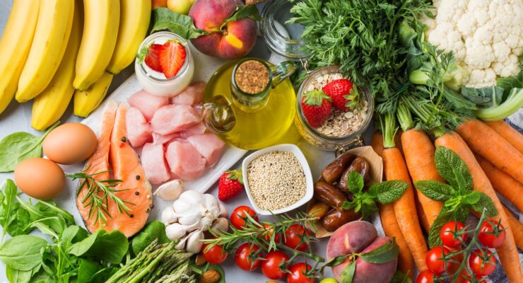 healthy foods from various macro food groups