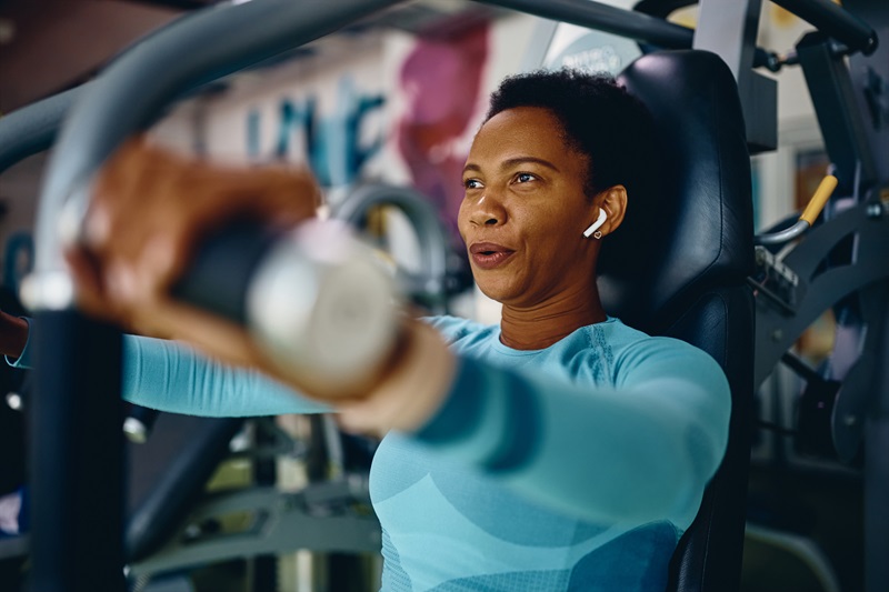woman doing Strength Training Routine