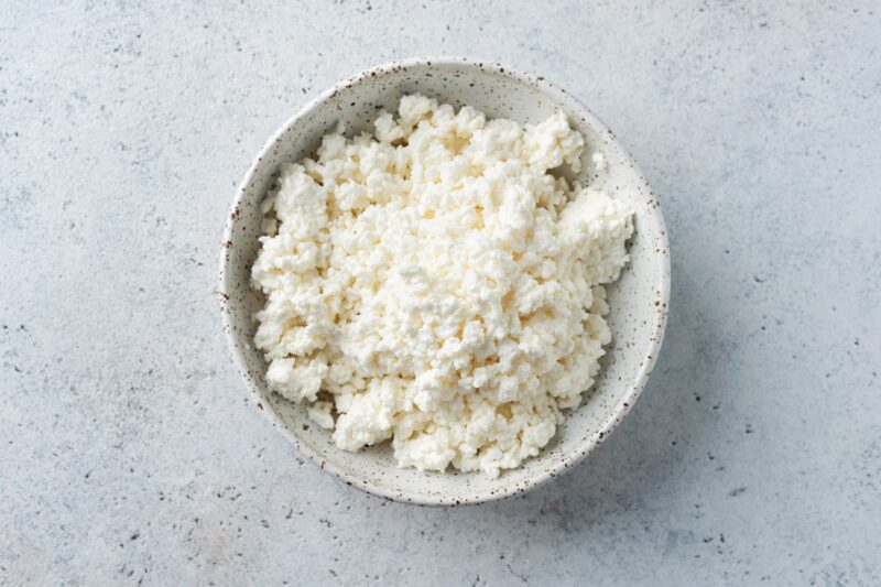 Cottage cheese in a bowl