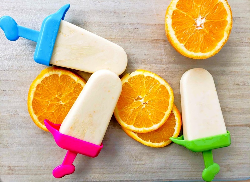 Homemade Orange Cream Popsicle