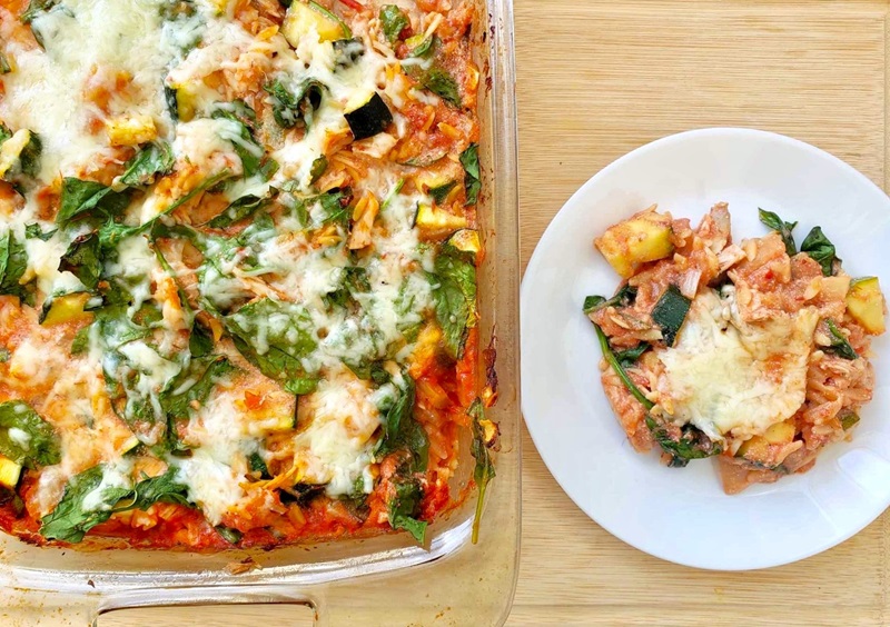 One Pan Orzo Chicken Bake