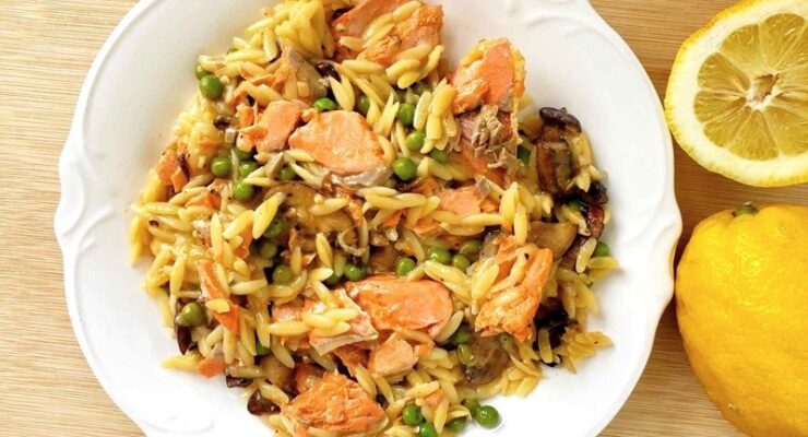 Lemon Salmon and Orzo