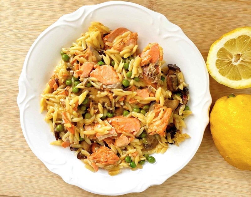 Lemon Salmon and Orzo