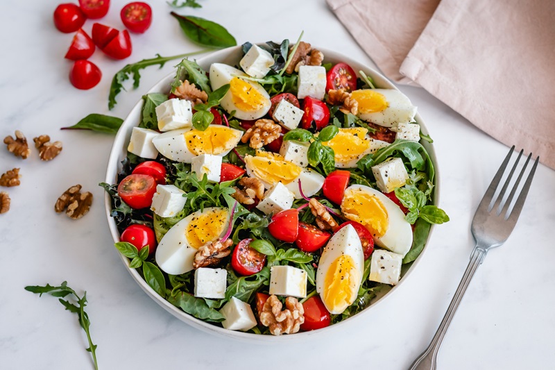 Add two Hard-Boiled Eggs to A Salad