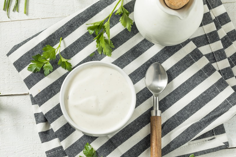 Mix Greek Yogurt into Creamy Salad Dressings