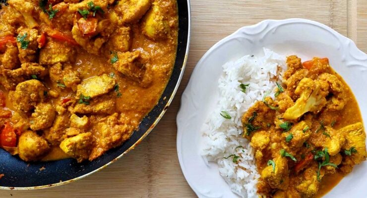 Healthy Butter Chicken with rice