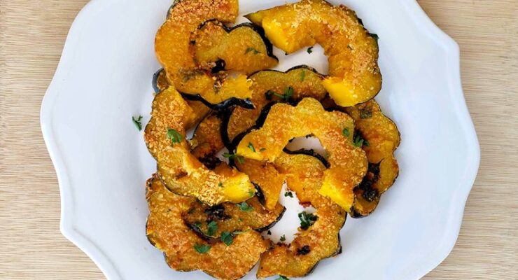 Parmesan Crusted Acorn Squash