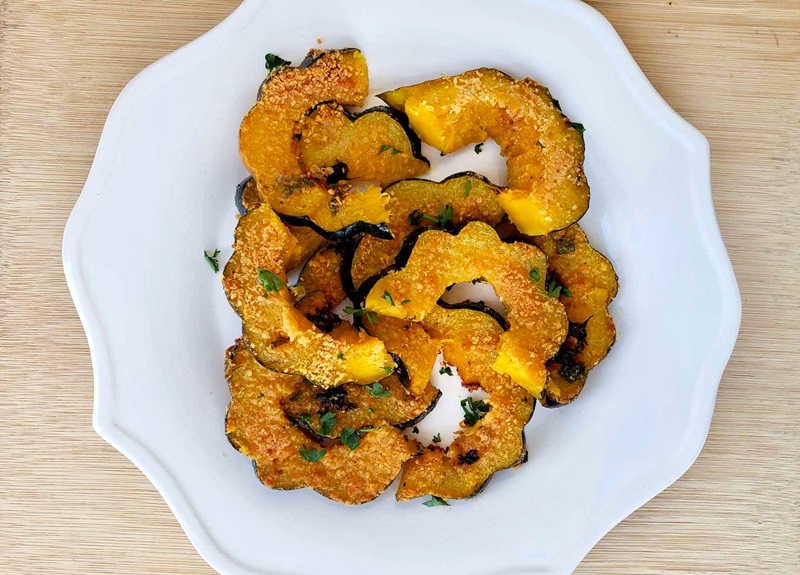 Parmesan Crusted Acorn Squash