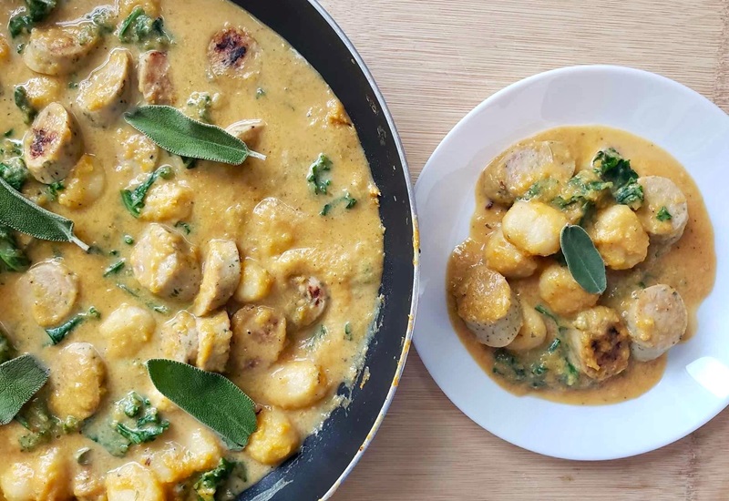 Butternut Squash Gnocchi with Sausage
