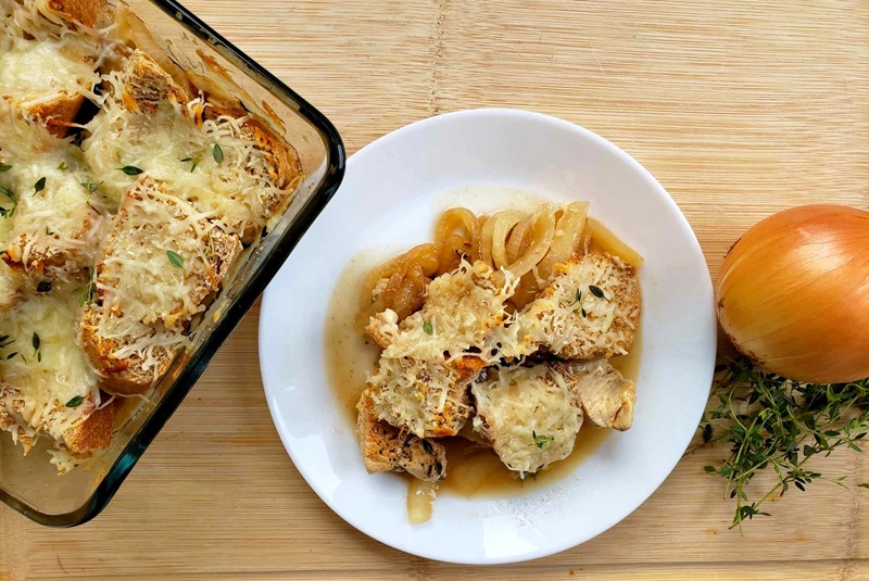 french onion soup casserole with chicken