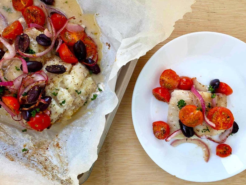 Mediterranean Baked Cod