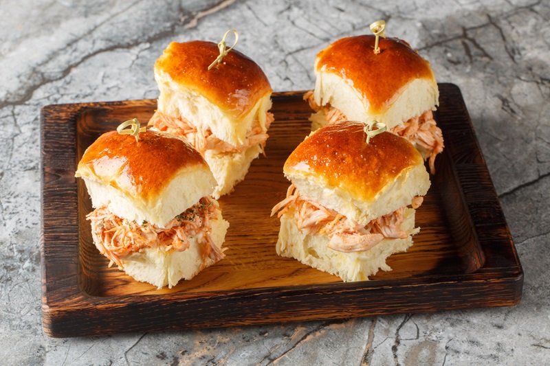 shredded chicken sliders