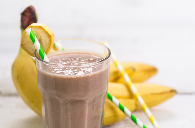 Banana chocolate spinach smoothie