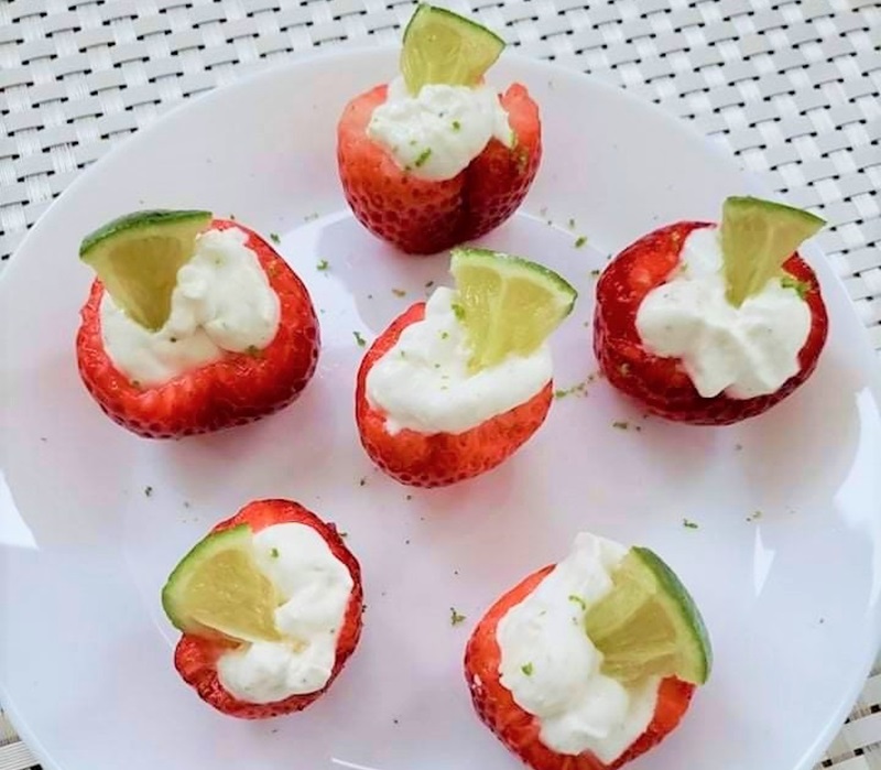 Key Lime Pie Stuffed Strawberries